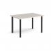 Rectangular black radial leg meeting table 1200mm x 800mm - Light Grey DRL1200-K-LG