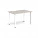 Rectangular white radial leg meeting table 1200mm x 800mm - Light Grey DRL1200-WH-LG
