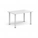 Rectangular white radial leg meeting table 1200mm x 800mm - white DRL1200-WH-WH