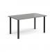 Rectangular black radial leg meeting table 1400mm x 800mm - onyx grey DRL1400-K-OG