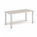 Rectangular chrome radial leg meeting table 1600mm x 800mm - Light Grey DRL1600-C-LG