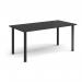 Rectangular black radial leg meeting table 1600mm x 800mm - Black DRL1600-K-BK