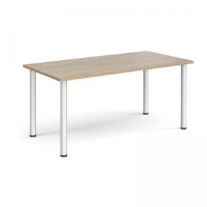 Rectangular silver radial leg meeting table 1600mm x 800mm - Barcelona