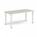 Rectangular silver radial leg meeting table 1600mm x 800mm - Light Grey DRL1600-S-LG