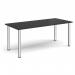 Rectangular chrome radial leg meeting table 1800mm x 800mm - Black DRL1800-C-BK