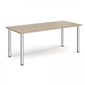 Rectangular chrome radial leg meeting table 1800mm x 800mm - Barcelona
