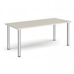 Rectangular chrome radial leg meeting table 1800mm x 800mm - Light Grey DRL1800-C-LG