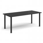 Rectangular black radial leg meeting table 1800mm x 800mm - Black DRL1800-K-BK