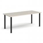 Rectangular black radial leg meeting table 1800mm x 800mm - Light Grey DRL1800-K-LG