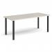 Rectangular black radial leg meeting table 1800mm x 800mm - Light Grey DRL1800-K-LG