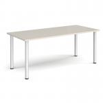 Rectangular silver radial leg meeting table 1800mm x 800mm - Light Grey DRL1800-S-LG