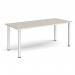 Rectangular silver radial leg meeting table 1800mm x 800mm - Light Grey DRL1800-S-LG