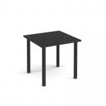 Rectangular black radial leg meeting table 800mm x 800mm - Black DRL800-K-BK
