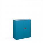 Steel contract cupboard with 1 shelf 1000mm high - blue DSC40BL