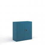 Steel contract cupboard with 1 shelf 1000mm high - blue DSC40BL