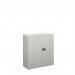 Steel contract cupboard with 1 shelf 1000mm high - goose grey DSC40G