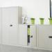 Steel contract cupboard with 1 shelf 1000mm high - goose grey DSC40G