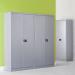 Steel contract cupboard with 1 shelf 1000mm high - goose grey DSC40G