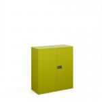 Steel contract cupboard with 1 shelf 1000mm high - green DSC40GN