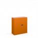 Steel contract cupboard with 1 shelf 1000mm high - orange DSC40OR