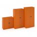 Steel contract cupboard with 1 shelf 1000mm high - orange DSC40OR