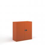 Steel contract cupboard with 1 shelf 1000mm high - orange DSC40OR