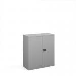 Steel contract cupboard with 1 shelf 1000mm high - silver DSC40S