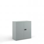 Steel contract cupboard with 1 shelf 1000mm high - silver DSC40S