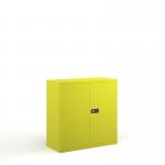 Steel contract cupboard with 1 shelf 1000mm high - yellow DSC40YE