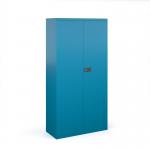 Steel contract cupboard with 3 shelves 1806mm high - blue DSC72BL