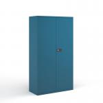Steel contract cupboard with 3 shelves 1806mm high - blue DSC72BL