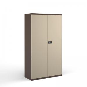 Image of Steel contract cupboard with 3 shelves 1806mm high - coffeecream