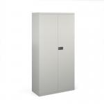 Steel contract cupboard with 3 shelves 1806mm high - goose grey DSC72G