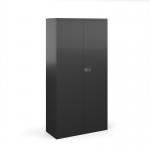 Steel contract cupboard with 3 shelves 1806mm high - black DSC72K