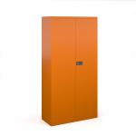 Steel contract cupboard with 3 shelves 1806mm high - orange DSC72OR