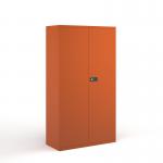 Steel contract cupboard with 3 shelves 1806mm high - orange DSC72OR
