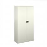 Steel contract cupboard with 3 shelves 1806mm high - white DSC72WH