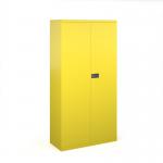 Steel contract cupboard with 3 shelves 1806mm high - yellow DSC72YE