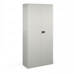 Steel contract cupboard with 4 shelves 1968mm high - goose grey DSC78G