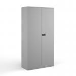 Steel contract cupboard with 4 shelves 1968mm high - goose grey DSC78G