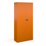 Steel contract cupboard with 4 shelves 1968mm high - orange DSC78OR