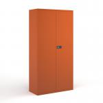Steel contract cupboard with 4 shelves 1968mm high - orange DSC78OR