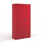 Steel contract cupboard with 4 shelves 1968mm high - red DSC78R