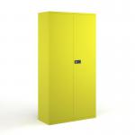 Steel contract cupboard with 4 shelves 1968mm high - yellow DSC78YE