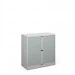 Bisley systems storage low tambour cupboard 1000mm high - goose grey DST40G