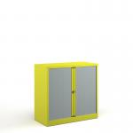 Bisley systems storage low tambour cupboard 1000mm high - yellow DST40YE