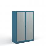 Bisley systems storage medium tambour cupboard 1570mm high - blue DST65BL