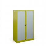 Bisley systems storage medium tambour cupboard 1570mm high - green DST65GN