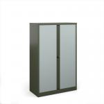 Bisley systems storage medium tambour cupboard 1570mm high - olive green DST65OG