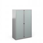 Bisley systems storage medium tambour cupboard 1570mm high - silver DST65S